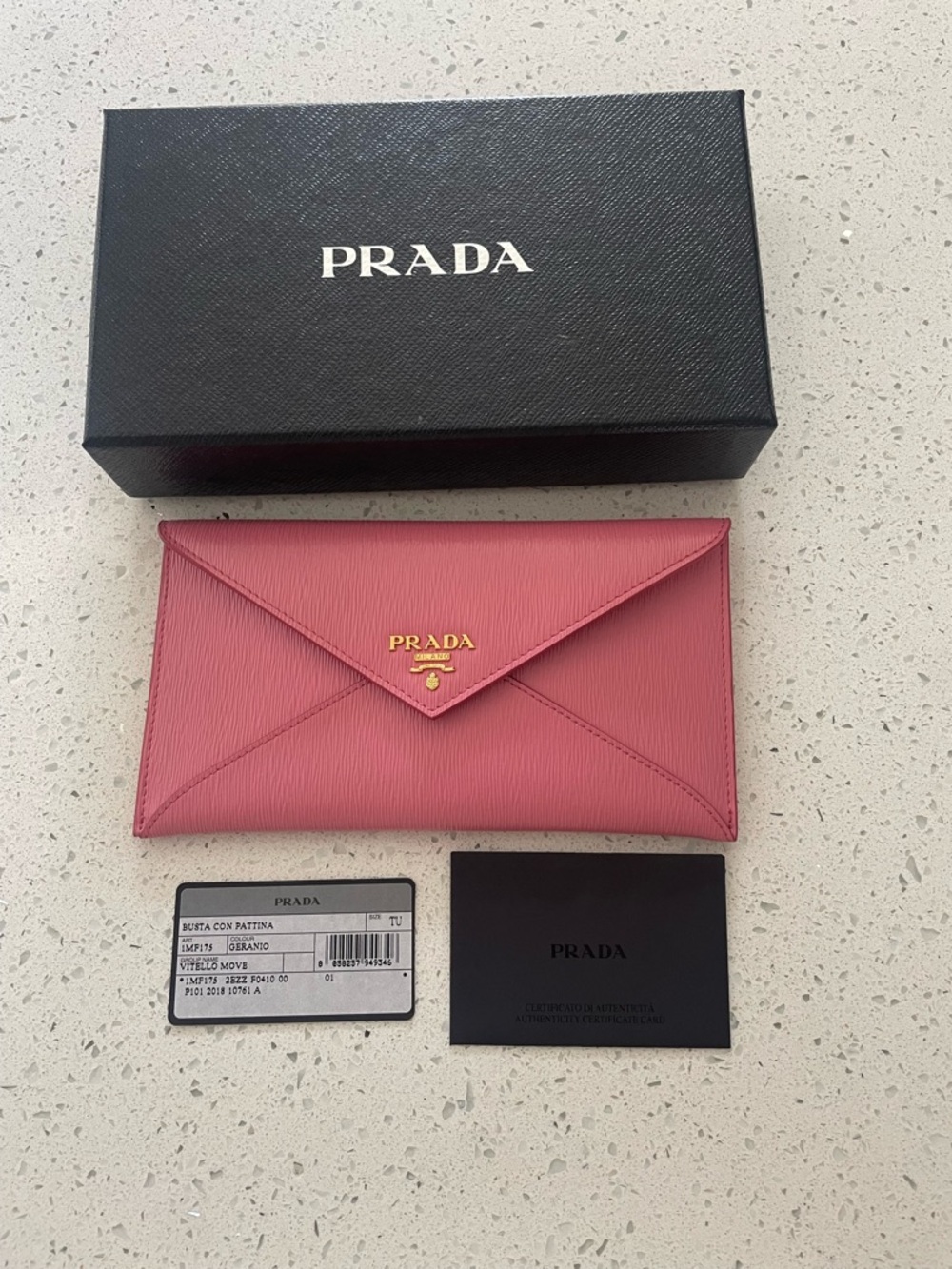 Prada Vitello Move Leather Wallet